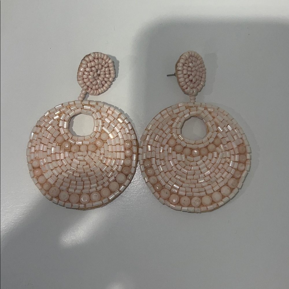 Beaded Circular Earrings